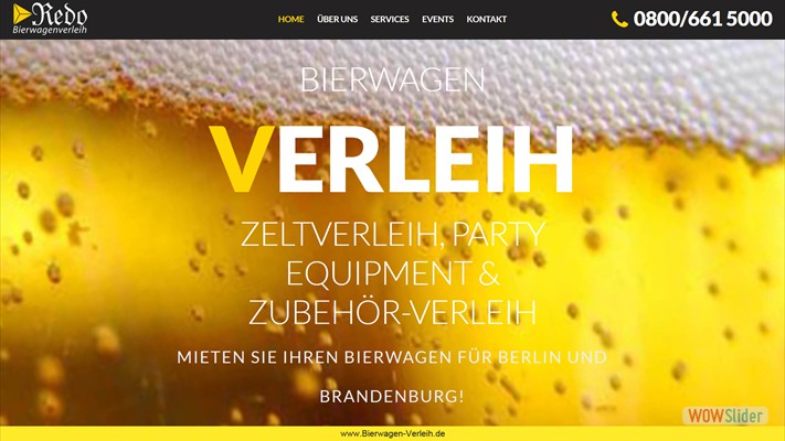 Realisierung Bierwagen-Verleih.de